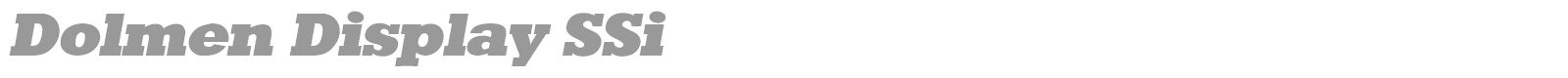 Dolmen Display SSi font preview